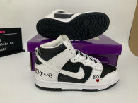 Authentic Supreme x Nike SB Dunk High “By Any Means” Black/White-Varsity Red