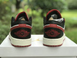 Authentic Air Jordan 1 Low White/Gym Red/Black-Sail