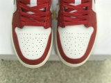 Authentic Air Jordan 1 Low White/Gym Red/Black-Sail