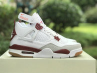 Authentic Nike SB x Air Jordan 4 White/Dark Red