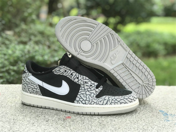 Authentic Air Jordan 1 Low GS “Black Cement”