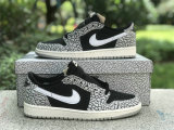 Authentic Air Jordan 1 Low GS “Black Cement”