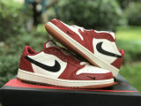 Authentic Air Jordan 1 Low OG White/Black/Red