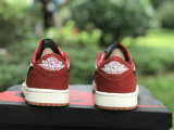 Authentic Air Jordan 1 Low OG White/Black/Red