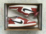 Authentic Air Jordan 1 Low OG White/Black/Red