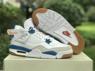 Authentic Nike SB x Air Jordan 4 White/Light Blue