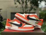 Authentic Off White x Air Jordan 1 Low Orange