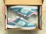 Authentic Nike Dunk Low Blue/Pink/Grey/Black