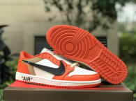 Authentic Off White x Air Jordan 1 Low Orange