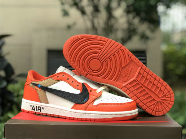 Authentic Off White x Air Jordan 1 Low Orange