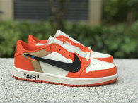 Authentic Off White x Air Jordan 1 Low GS Orange