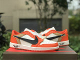Authentic Off White x Air Jordan 1 Low Orange