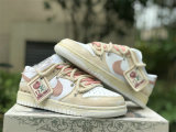 Authentic Nike Dunk Low White/MTLC RED BRONZE