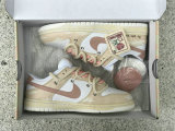 Authentic Nike Dunk Low White/MTLC RED BRONZE