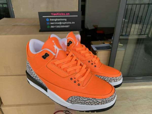 Authentic Air Jordan 3 Orange