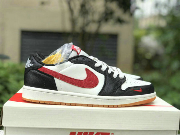 Authentic Air Jordan 1 Low GS Red/White