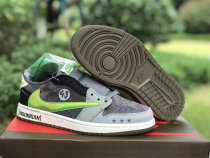 Authentic Travis Scott x Air Jordan 1 Low OG GS Grey/Black/Green/White Authentic Travis Scott x Air Jordan 1 Low OG GS Grey/Black/Green/White