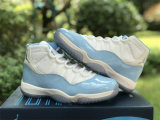 Authentic Air Jordan 11 White/Light Blue