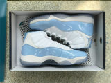 Authentic Air Jordan 11 White/Light Blue