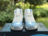 Authentic Air Jordan 11 White/Light Blue