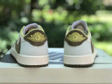 Authentic Travis Scott x Air Jordan 1 Low GS Brown/Green/White