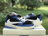 Authentic Travis Scott x Air Jordan 1 Low GS Black/Blue/White