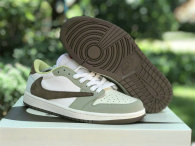 Authentic Travis Scott x Air Jordan 1 Low Brown/Green/White