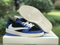 Authentic Travis Scott x Air Jordan 1 Low GS Black/Blue/White Authentic Travis Scott x Air Jordan 1 Low GS Black/Blue/White