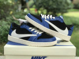 Authentic Travis Scott x Air Jordan 1 Low GS Black/Blue/White