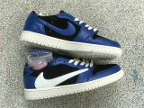 Authentic Travis Scott x Air Jordan 1 Low GS Black/Blue/White