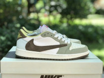 Authentic Travis Scott x Air Jordan 1 Low GS Brown/Green/White Authentic Travis Scott x Air Jordan 1 Low GS Brown/Green/White