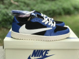 Authentic Travis Scott x Air Jordan 1 Low GS Black/Blue/White