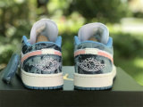 Authentic Air Jordan 1 Low GS White/Dutch Blue
