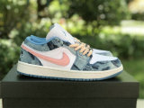 Authentic Air Jordan 1 Low GS White/Dutch Blue
