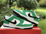Authentic Nike Dunk Low Black/Green/White