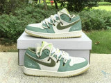 Authentic Air Jordan 1 Low Sail/Oil Green/Voile