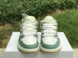 Authentic Air Jordan 1 Low Sail/Oil Green/Voile