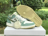 Authentic Air Jordan 1 Low Sail/Oil Green/Voile