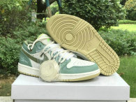 Authentic Air Jordan 1 Low Sail/Oil Green/Voile
