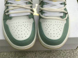 Authentic Air Jordan 1 Low Sail/Oil Green/Voile