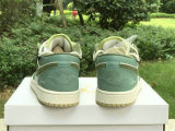 Authentic Air Jordan 1 Low Sail/Oil Green/Voile