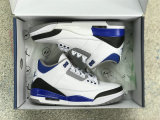 Authentic Fragment x Air Jordan 3 Blue/White/Black