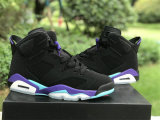 Authentic Air Jordan 6 Black/Bright Concord-Aquatone