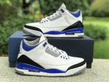 Authentic Fragment x Air Jordan 3 Blue/White/Black