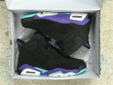 Authentic Air Jordan 6 Black/Bright Concord-Aquatone