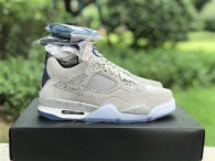 Authentic Air Jordan 4 Grayness/White
