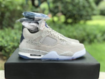 Authentic Air Jordan 4 Grayness/White