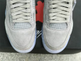 Authentic Air Jordan 4 Grayness/White