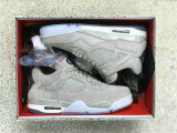 Authentic Air Jordan 4 Grayness/White