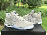 Authentic Air Jordan 4 Grayness/White